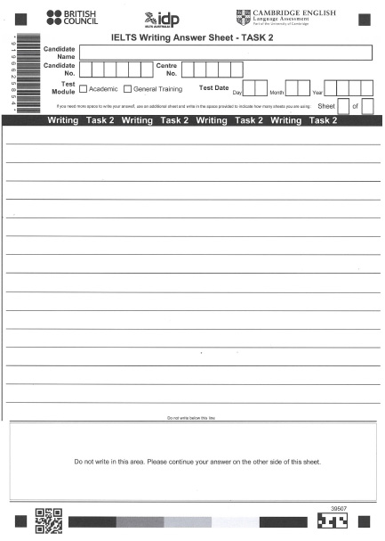 Актуальные IELTS answer sheets 2017-2018 — MyIELTS.kz